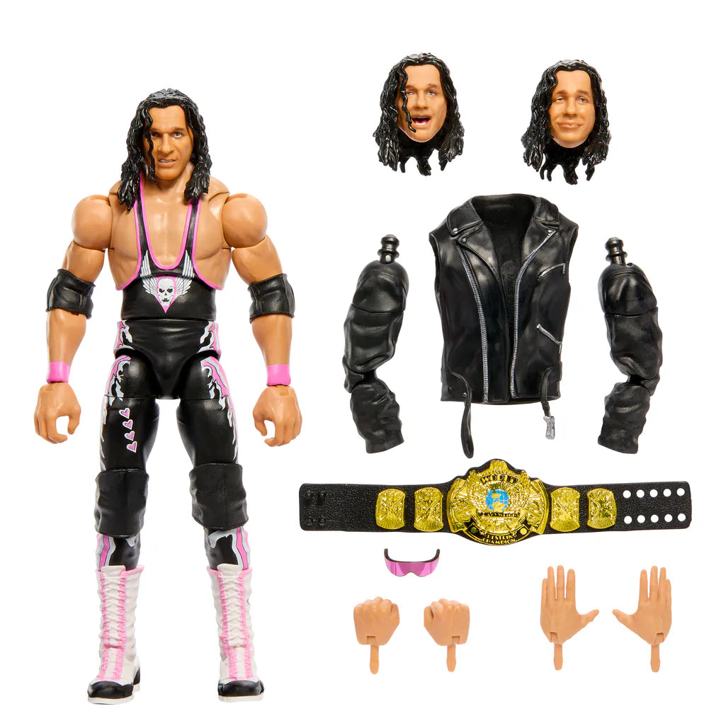 Bret Hart Wrestling Ultimate Edition Greatest Hits Wave 3 Action Figure – 6 Inch Collectible