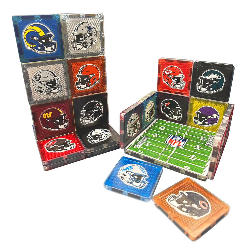 NFL Multi-Team 33-Piece Fan Tiles Set – Magnetic Football Team Collectibles